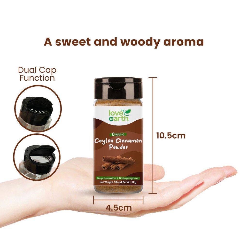 Organic Ceylon Cinnamon Powder 60g