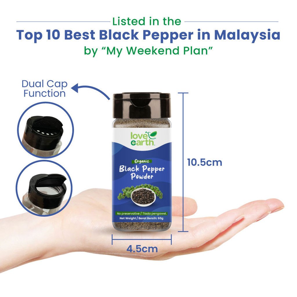 Organic Black Pepper Powder 60g