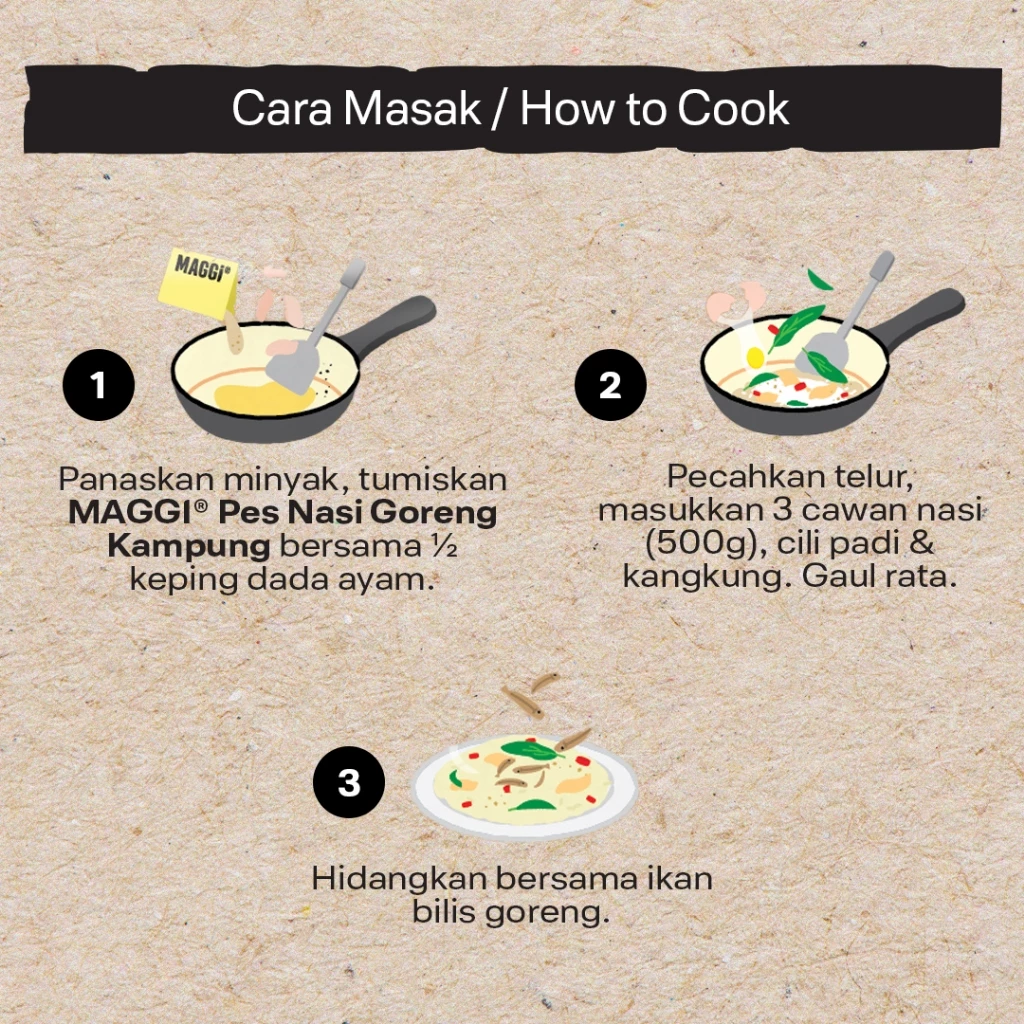 MAGGI Nasi Goreng Kampung Recipe Mix 60g (Halal)